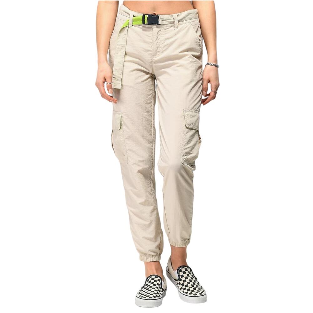 Ninth Hall Women's Beige Rainy Day Cargo Pants Size XL NO BELT